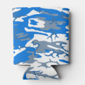Ice Water Blue Camouflage Gemütlich Dosenkühler (Rückseite)