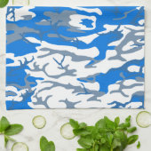 Ice Water Blue Camouflage Handtuch (Gefaltet)