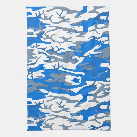 Ice Water Blue Camouflage Handtuch (Vertikal)