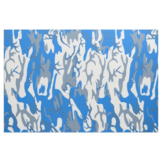Ice Water Blue Camouflage Stoff (Fat Quarter (45,7 x 55,9 cm))