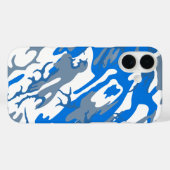 Ice Water Blue Camouflage Telefoncase Case-Mate iPhone Hülle (Rückseite (Horizontal))