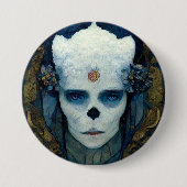Ice Witch Fantasy Sci-Fi Kunst Button (Vorderseite)