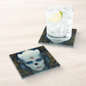 Ice Witch Fantasy Sci-Fi Kunst Glasuntersetzer (Schrägansicht)