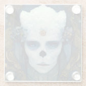 Ice Witch Fantasy Sci-Fi Kunst Glasuntersetzer (Rückseite)