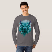 Ice Wolf Fantasy Langarmshirt T-Shirt (Vorne ganz)