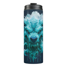 Ice Wolf Travel Tumbler