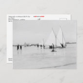 Ice Yachting am See St. Clair Postkarte (Vorne/Hinten)