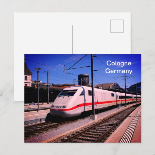 ICE-Zug in Köln Postkarte (Vorne/Hinten)