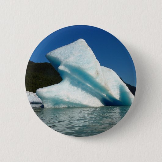 Iceberg am Mendenhall See in Alaska Button (Vorderseite)