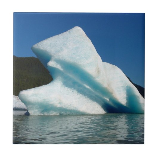 Iceberg am Mendenhall See in Alaska Fliese (Vorderseite)