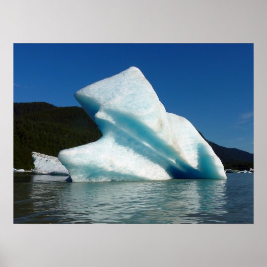 Iceberg am Mendenhall See in Alaska Poster (Vorne)