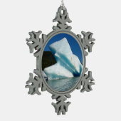 Iceberg am Mendenhall See in Alaska Schneeflocken Zinn-Ornament (Links)
