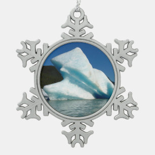 Iceberg am Mendenhall See in Alaska Schneeflocken Zinn-Ornament