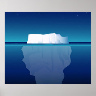ICEBERG AM NACHT POSTER
