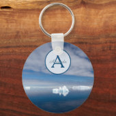 Iceberg Antarktis Naturlandschaft mit Monogramm Schlüsselanhänger (Vorderseite)