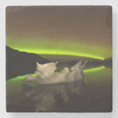 Iceberg Aurora Steinuntersetzer (Vorderseite)