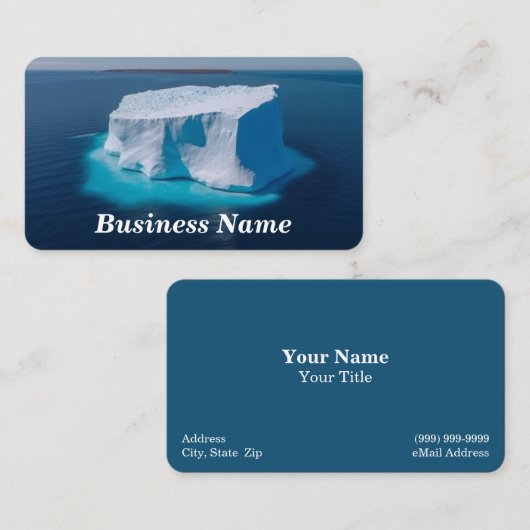 Iceberg "Clear Blue Water Business Card" Visitenkarte (Vorne/Hinten)