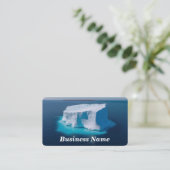 Iceberg "Clear Blue Water Business Card" Visitenkarte (Stehend Vorderseite)