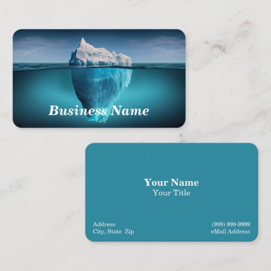 Iceberg "Clear Blue Water Business Card" Visitenkarte (Vorne/Hinten)