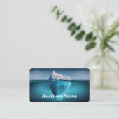 Iceberg "Clear Blue Water Business Card" Visitenkarte (Stehend Vorderseite)