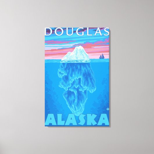 Iceberg Cross Section - Douglas, Alaska Leinwanddruck (Vorderseite)