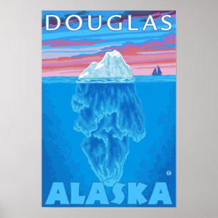 Iceberg Cross Section - Douglas, Alaska Poster