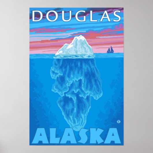 Iceberg Cross Section - Douglas, Alaska Poster (Vorne)