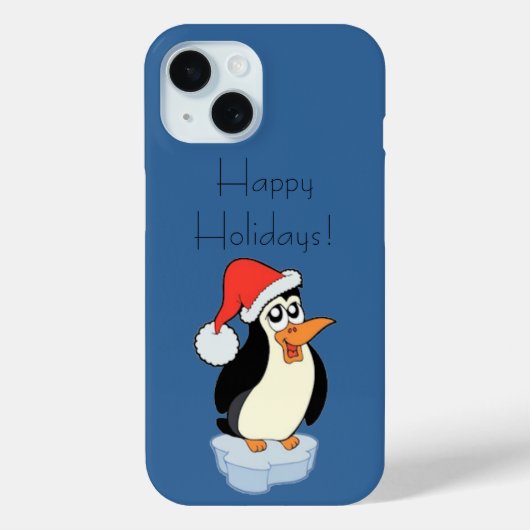 Iceberg Floating Pinguin Happy Holidays Case-Mate iPhone Hülle (Rückseite)