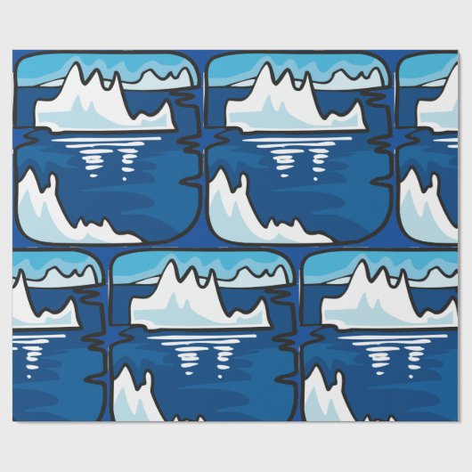 Iceberg Landschaft Geschenkpapier (Flach)