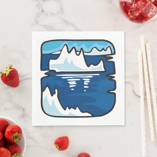 Iceberg Landschaft Serviette (Beispiel)