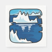 Iceberg Landschaft Serviette (Vorderseite)