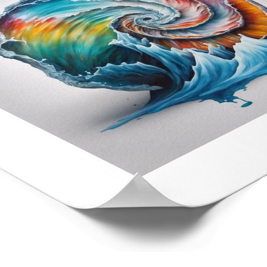 Iceberg Nautilus Muschel Poster (Ecke)