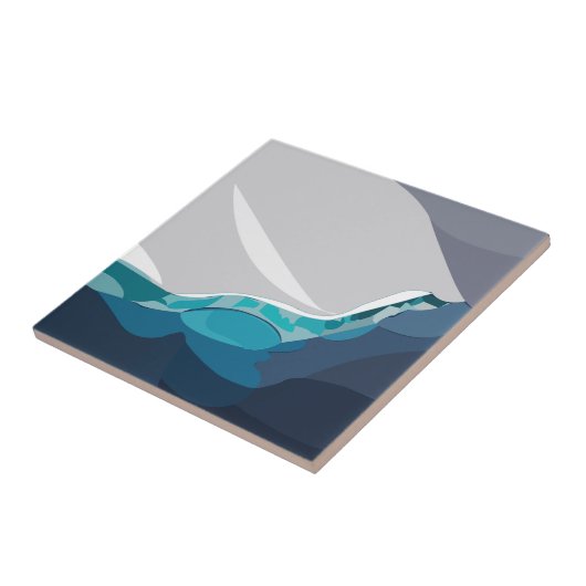 Iceberg Ocean Landscape Fliese (Seite)