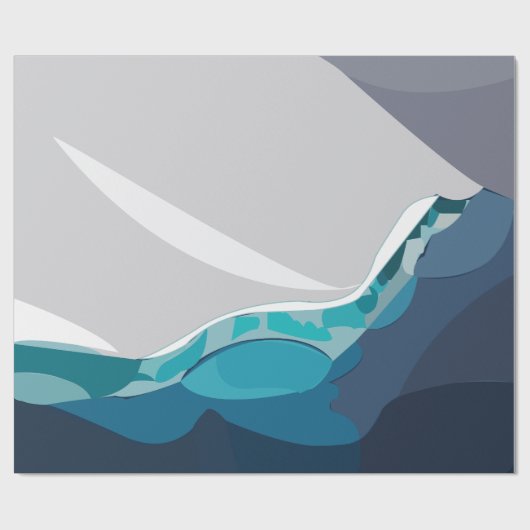 Iceberg Ocean Landscape Geschenkpapier (Flach)