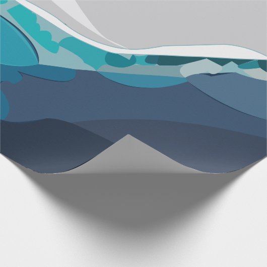 Iceberg Ocean Landscape Geschenkpapier (Ecke)