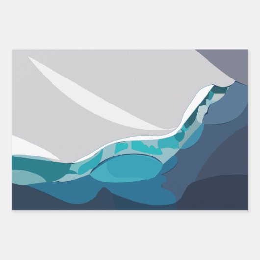 Iceberg Ocean Landscape Geschenkpapier Set (Vorderseite)