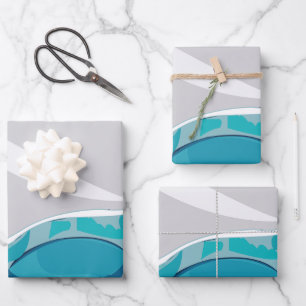 Iceberg Ocean Landscape Geschenkpapier Set