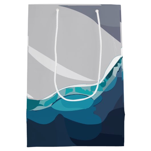 Iceberg Ocean Landscape Mittlere Geschenktüte (Rückseite)