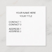 Iceberg Ocean Landscape Quadratische Visitenkarte (Rückseite)