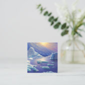Iceberg Quadratische Visitenkarte (Stehend Vorderseite)