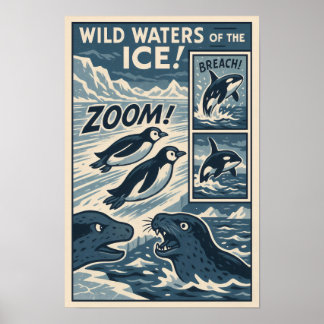 Icebound Adventure - Pinguine, Orcas & Siegel Poster