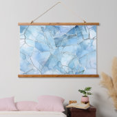 Icebound Fantasy Realm Winter Wandteppich Mit Holzrahmen (Schlafzimmer)