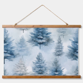 Icebound Fantasy Realm Winter Wandteppich Mit Holzrahmen