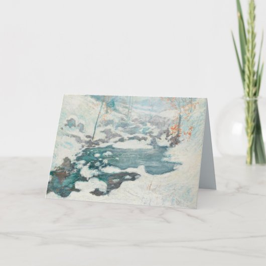 Icebound von John Henry Twachtman Feiertagskarte (Vorderseite)