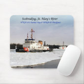 Icebreaking St. Mary's River Mousepad (Mit Mouse)