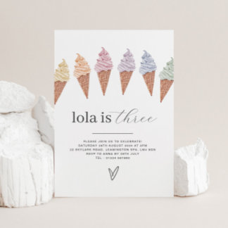 Icecream Birthday Einladung