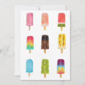 Icecream Birthday Einladung Pop on Over (Rückseite)