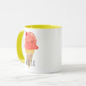 Icecream Curly Hair Kawaii Individuelle Name Tasse (Vorderseite Links)