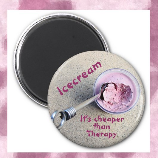 Icecream Es ist billiger als Therapy Funny Magnet