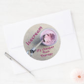 Icecream Es ist billiger als Therapy Funny Runder Aufkleber (Umschlag)